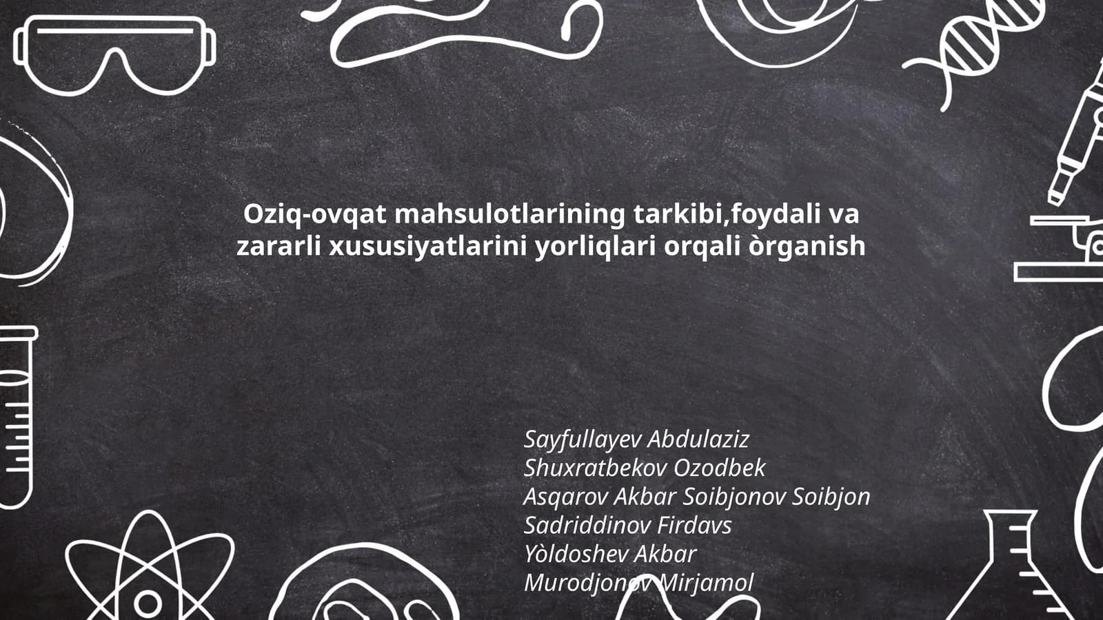 Oziq-ovqat mahsulotlarining tarkibi