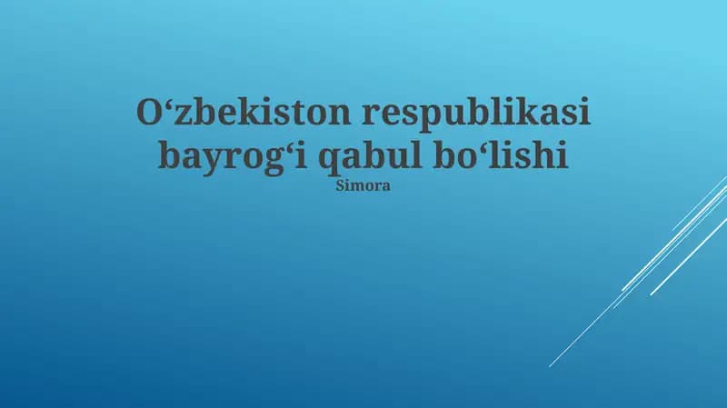 Oʻzbekiston Respublikasi bayrogʻi qabul boʻlishi