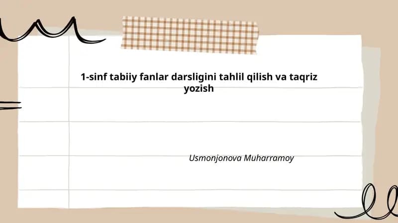 1-sinf tabiiy fanlar darsligi