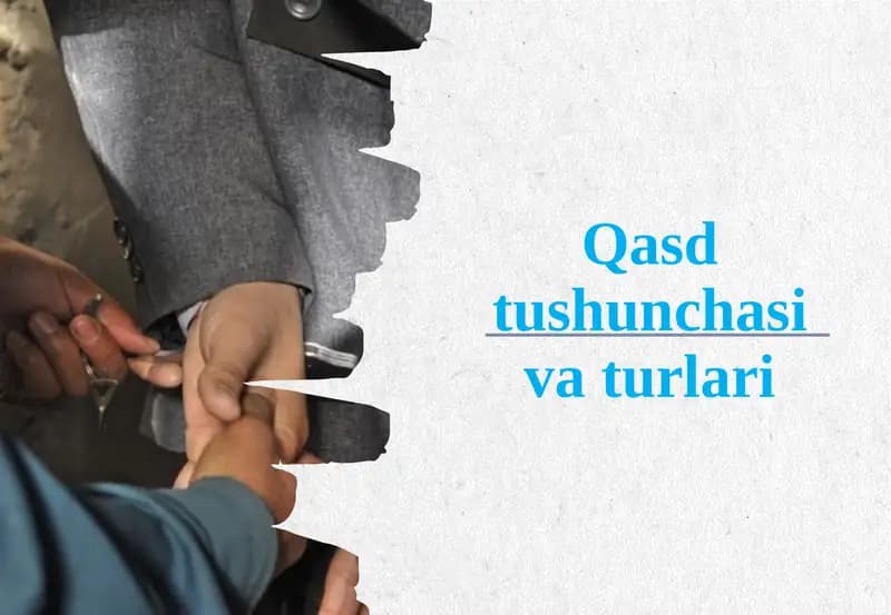 Qasdtushunchasi va tur