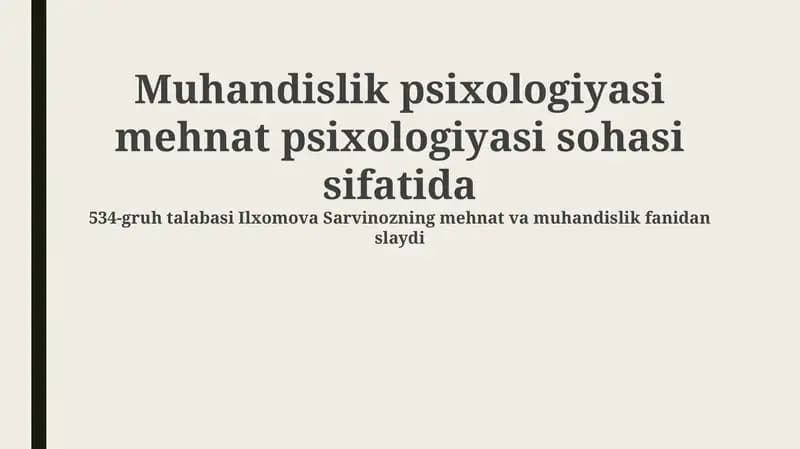 Muhandislik psixologiyasi