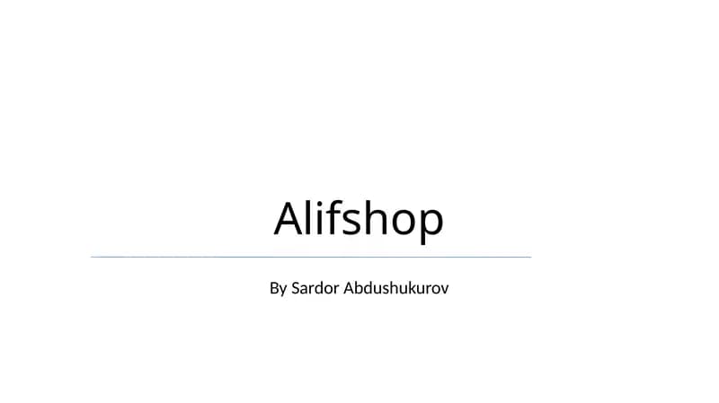 Alifshop