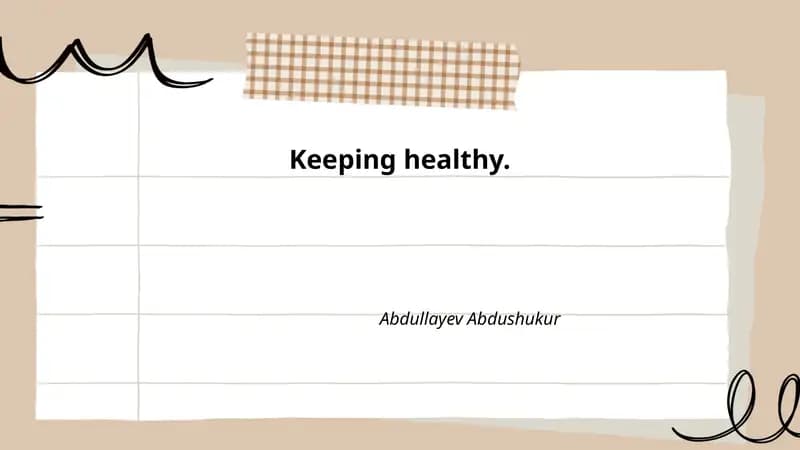 Keeping Healthy Tips