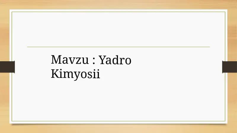 YadroKimyosii