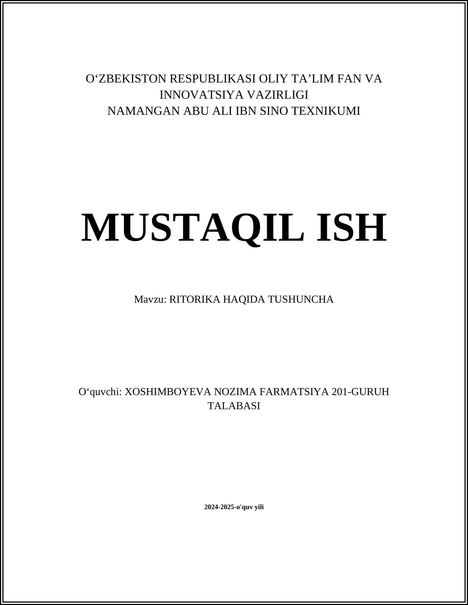 Ritorika haqida tushuncha