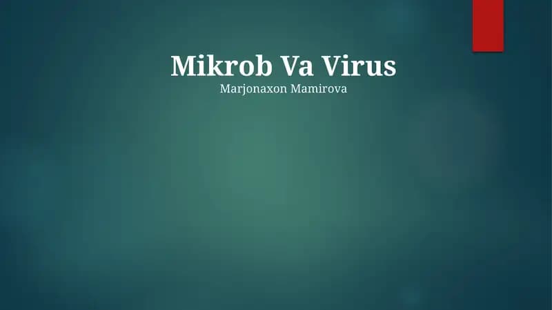 Mikrob Va Virus