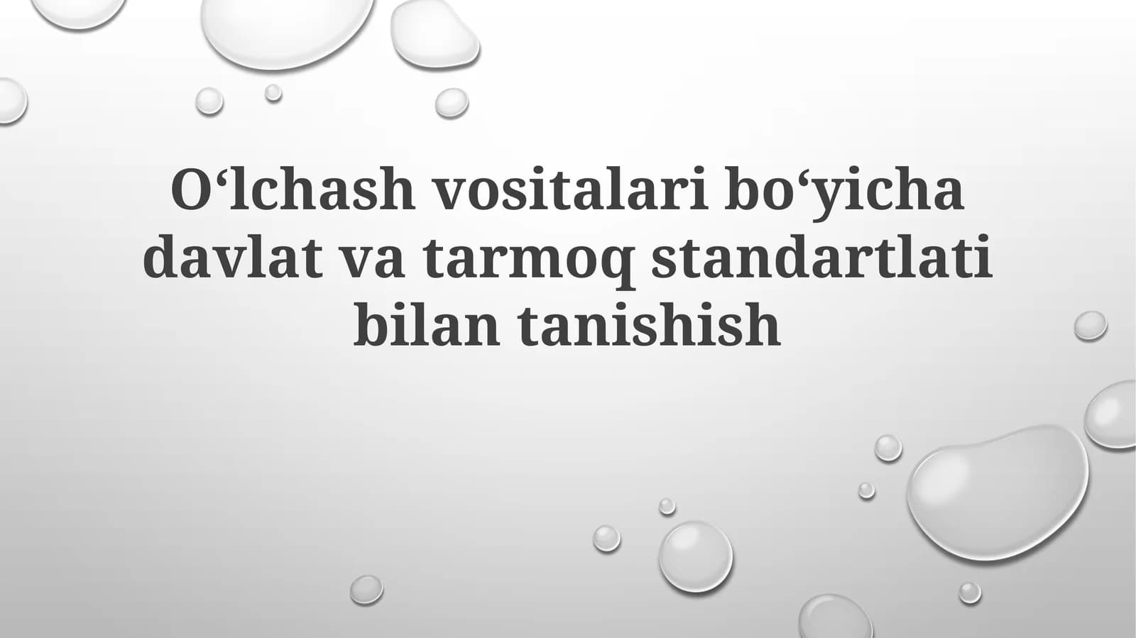 Metrologiya Asoslari