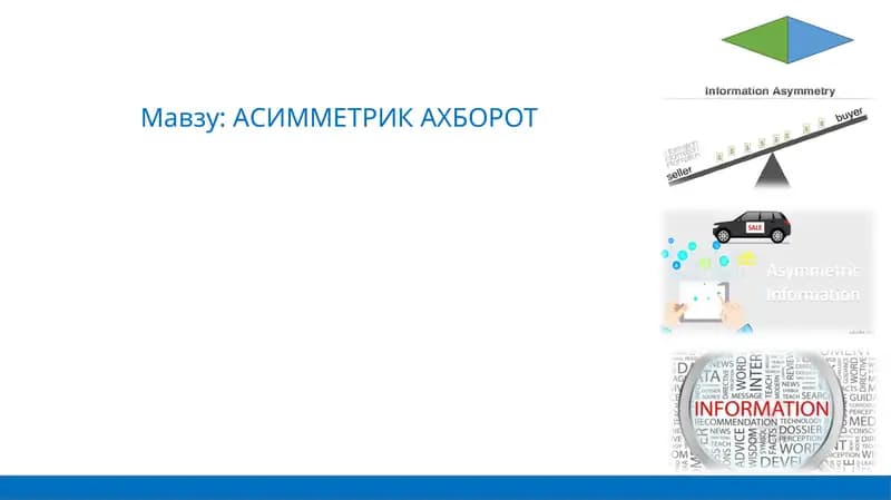 АСИММЕТРИК АХБОРОТ