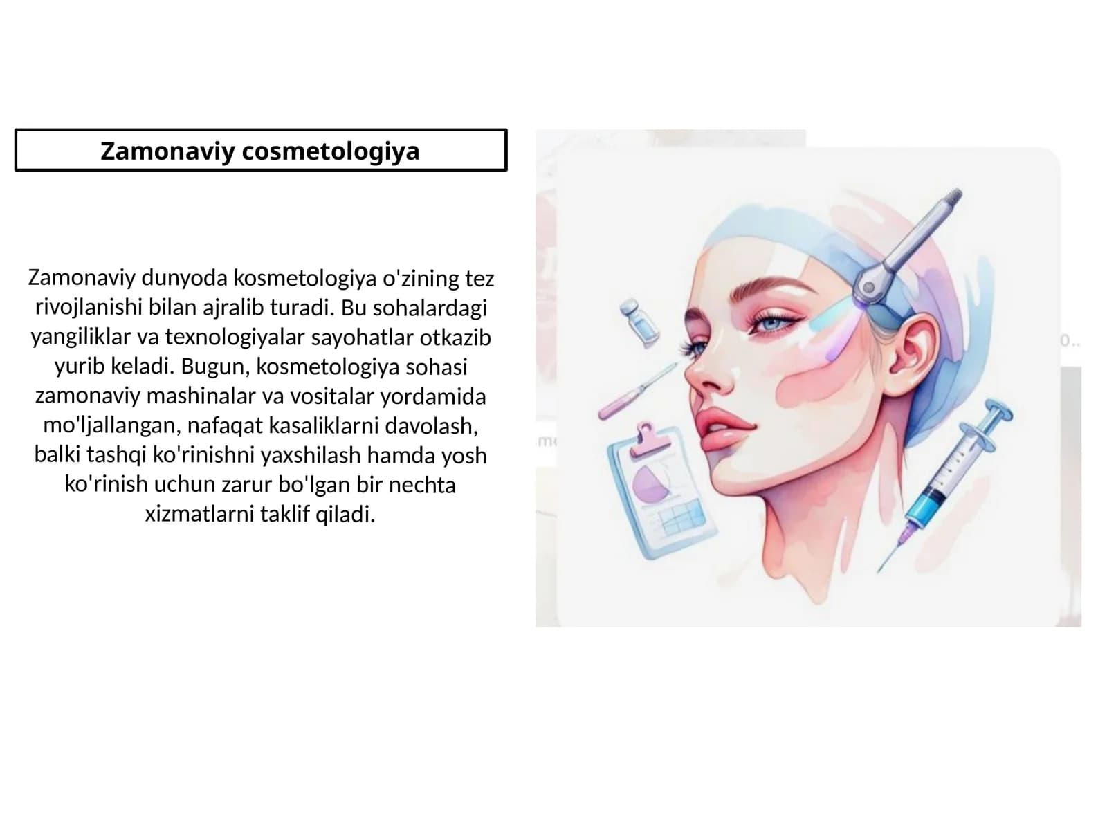 Zamonaviy kosmetologiya