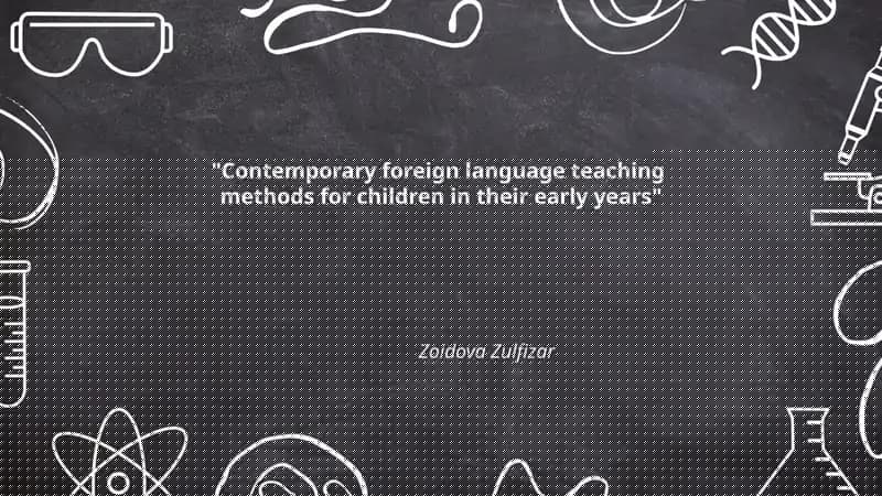Play-based Language Teaching for Early Years