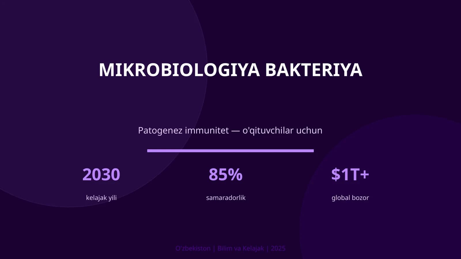 MIKROBIOLOGIYA BAKTERIYA