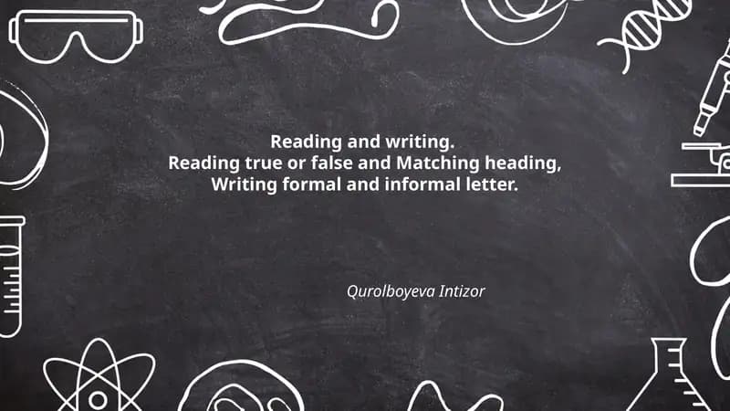 Reading and Writing