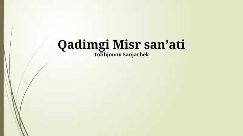 Qadimgi Misr sanʼati