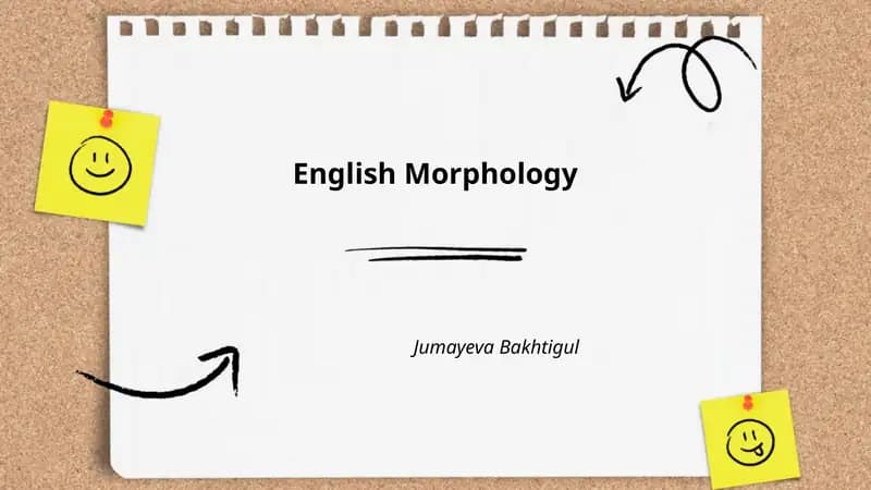English Morphology