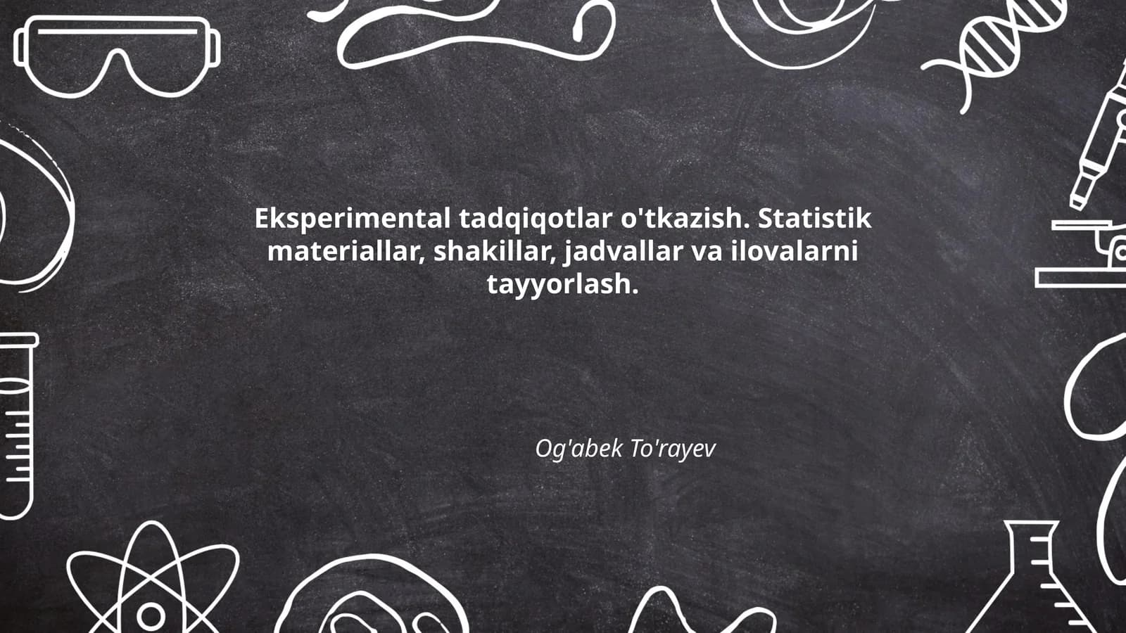 Tajribalar o‘tkazish usullari