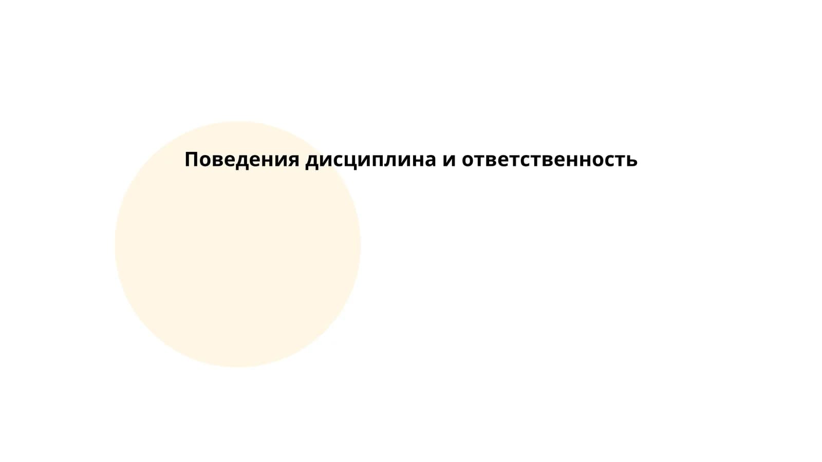 Дисциплина в поведении