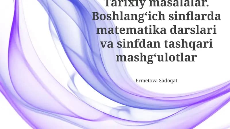 Tarixiy masalalar