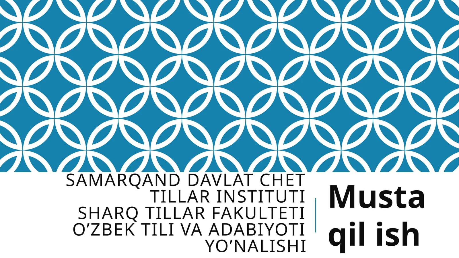 Hozirgi o'zbek adabiy tilining og'zaki va yozma shakllari