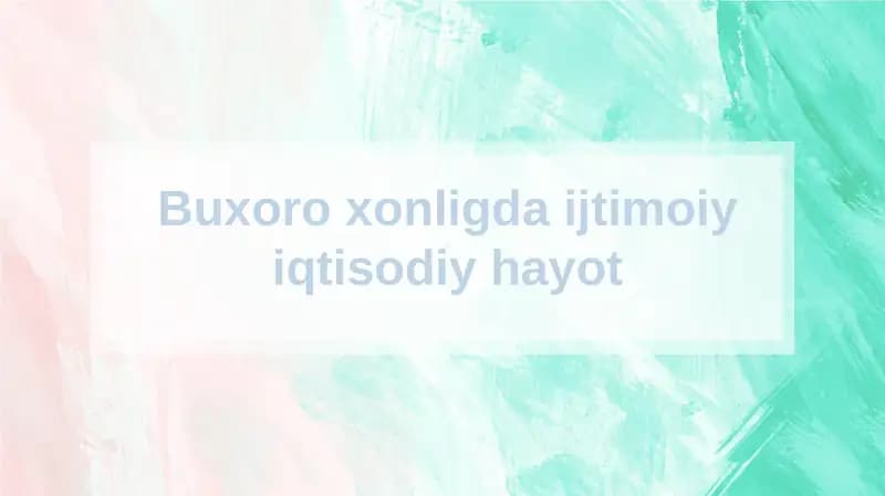 Shayboniylar o‘tkazgan islohotlar