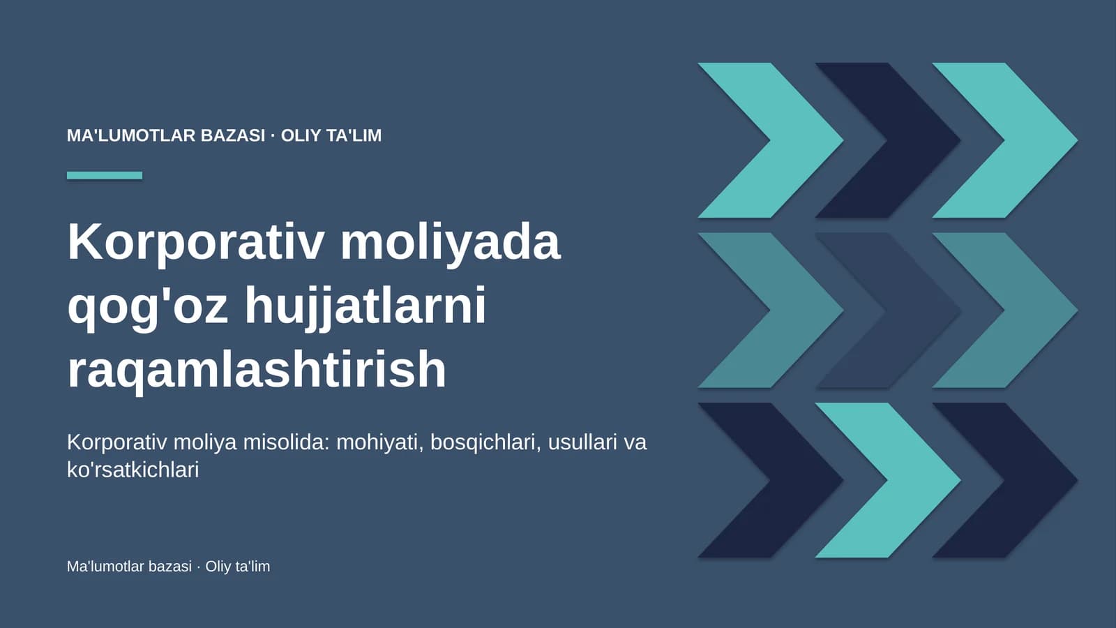 Korporativ moliyada qog'oz hujjatlarni raqamlashtirish