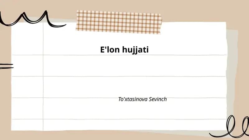 E'lon hujjati