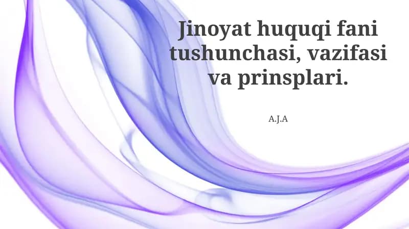 Jinoyat huquqi