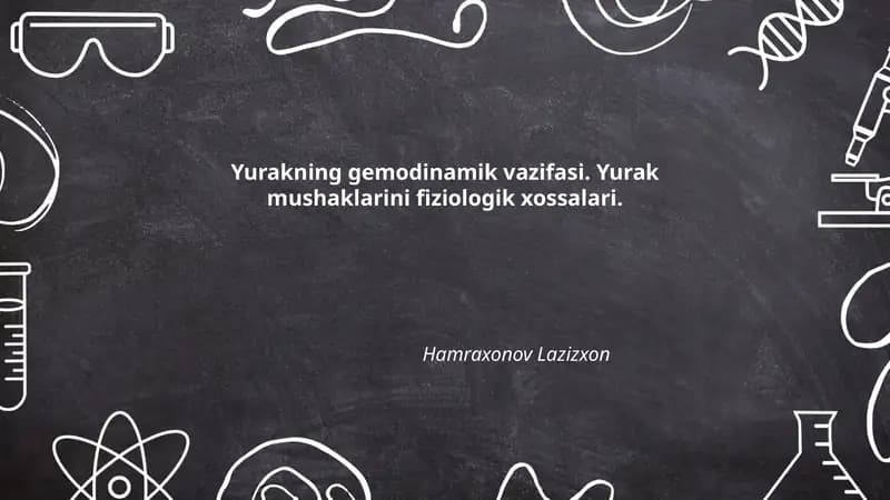 Yurakning gemodinamik vazifasi