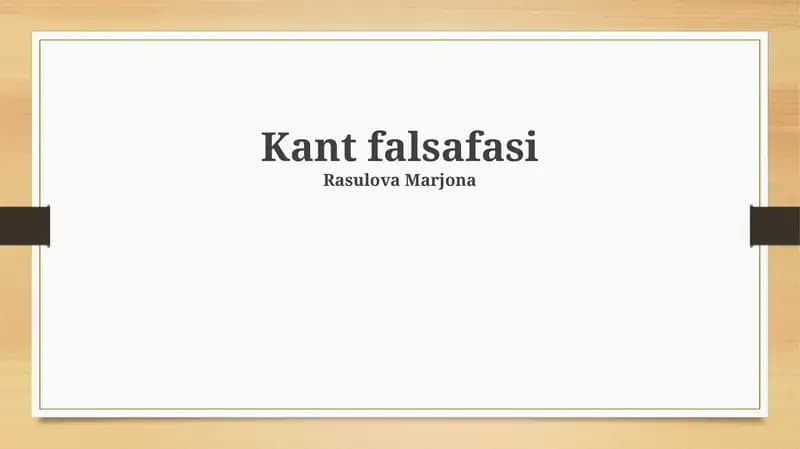 Kant falsafasi