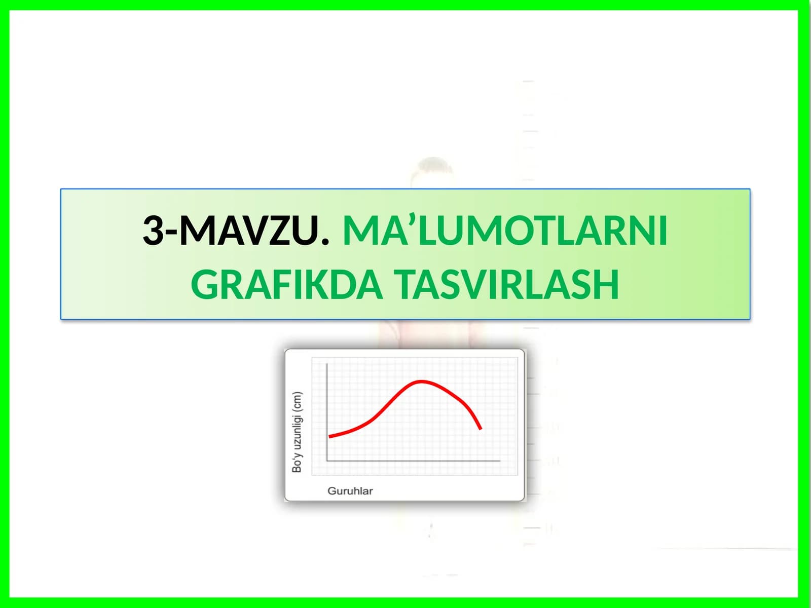 MAVZU.MA’LUMOTLARNI GRAFIKDA TASVIRLASH