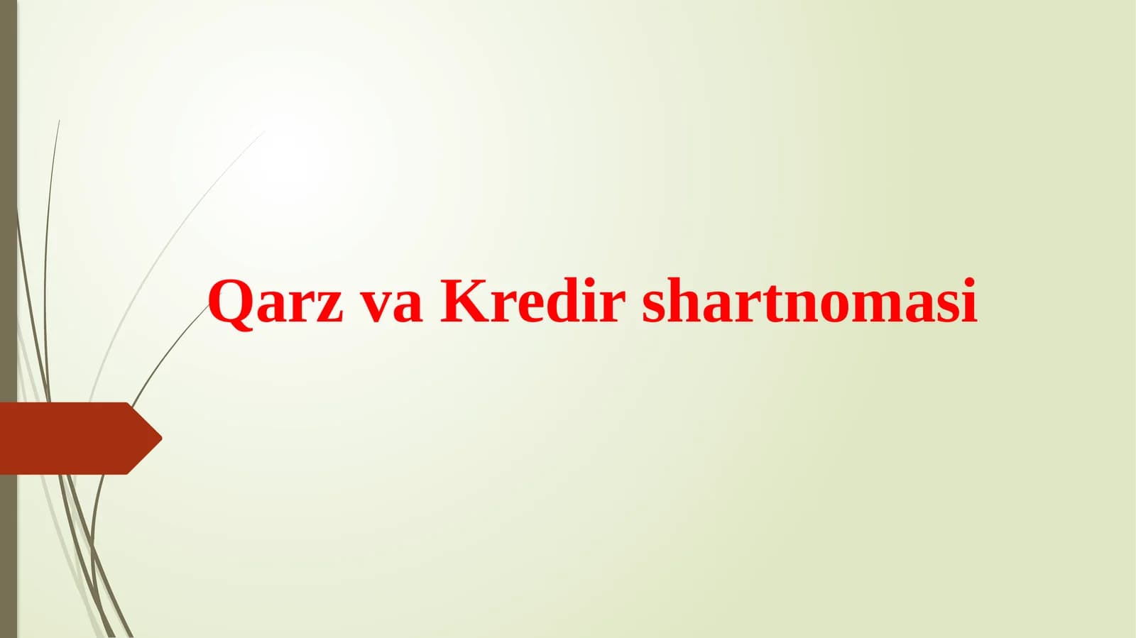 QarzvaKredirshartnomasi