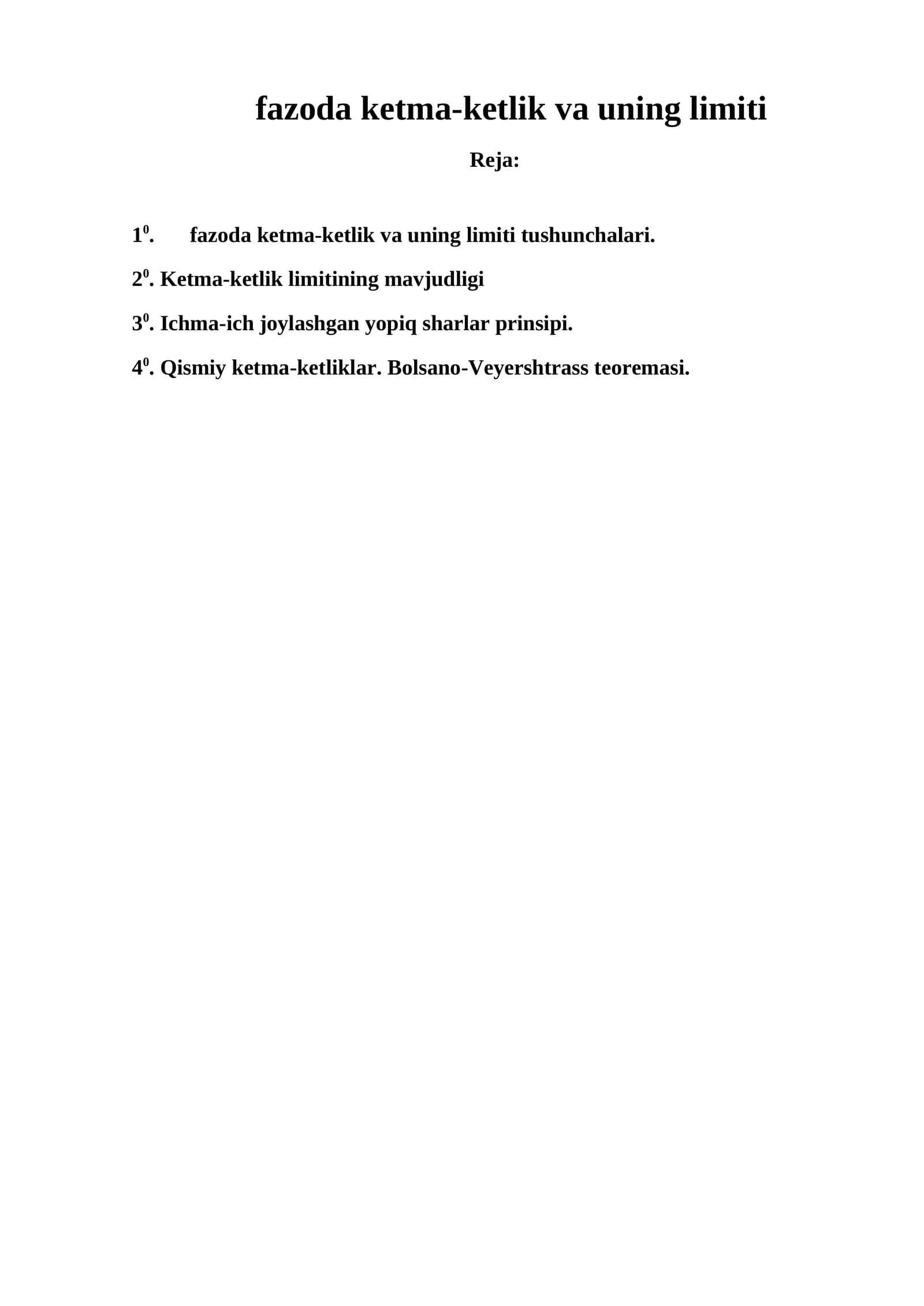 Ketma-ketlik limiti