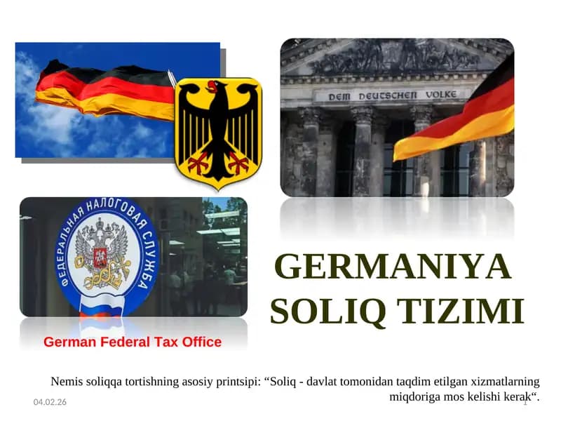 GERMANIYA SОLIQ TIZIMI