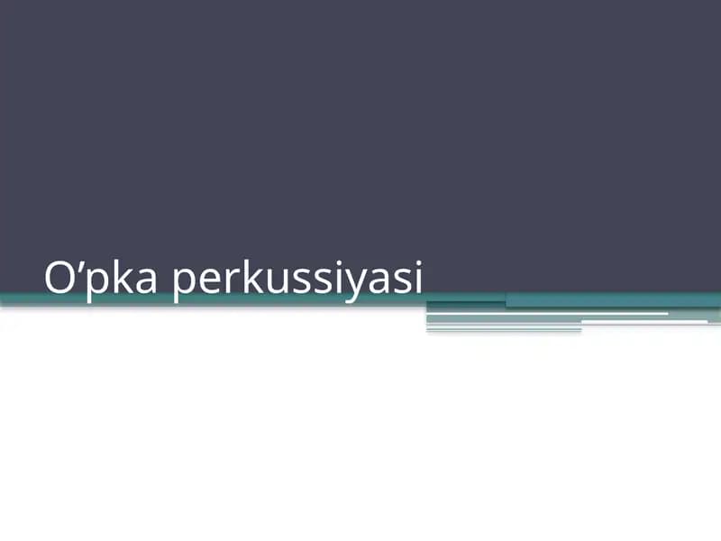 O’pkaperkussiyasi