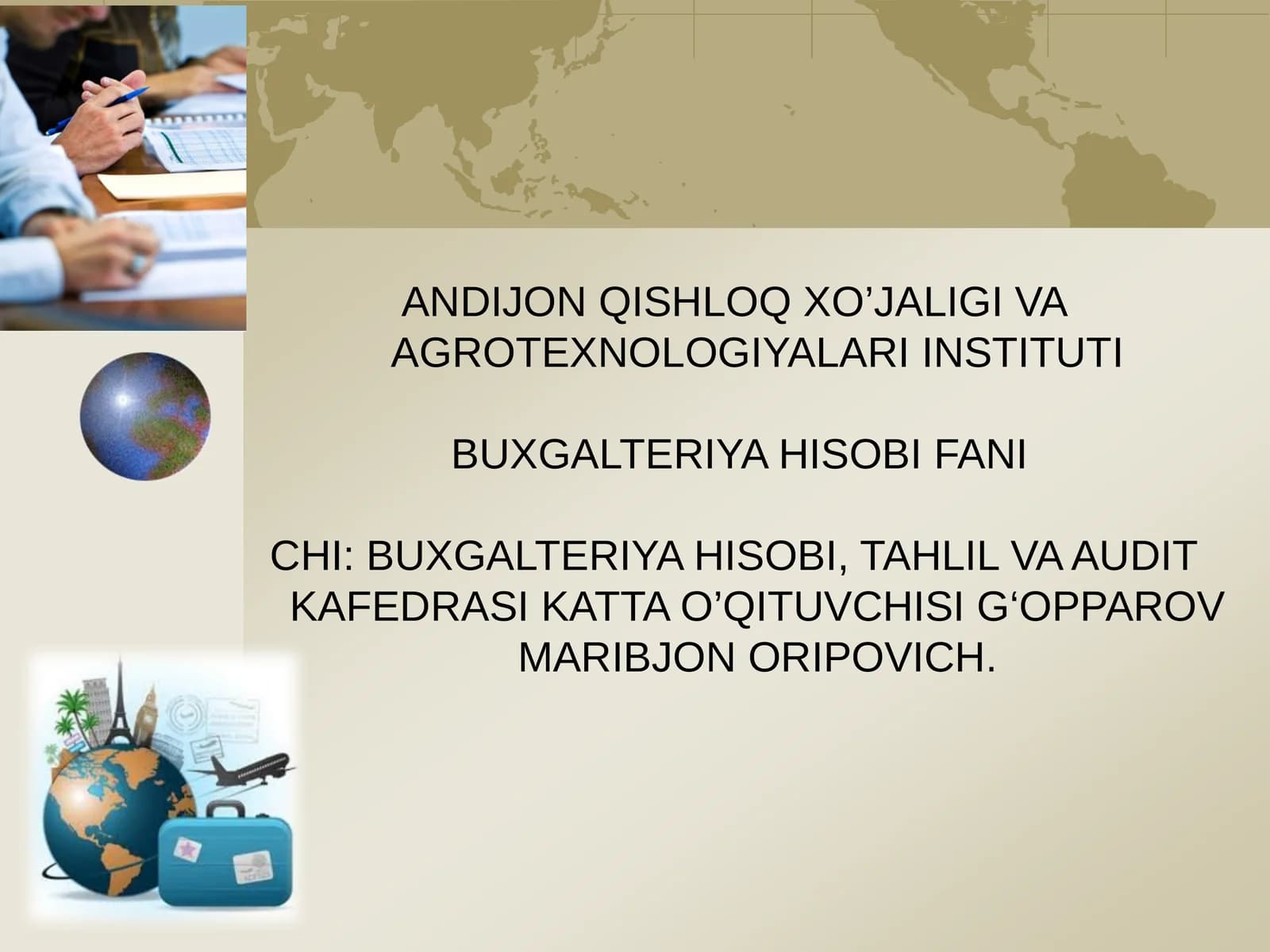 BUXGALTERIYA HISOBI FANI