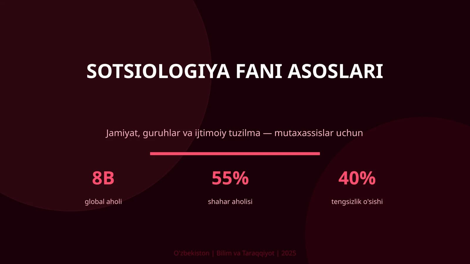 Sotsiologiya fani asoslari