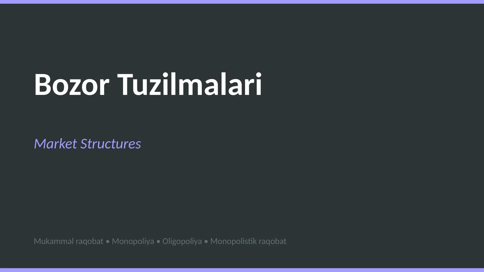 Bozor Tuzilmalari