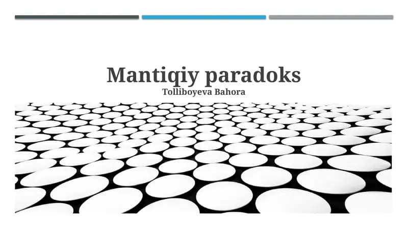 Mantiqiy paradoks