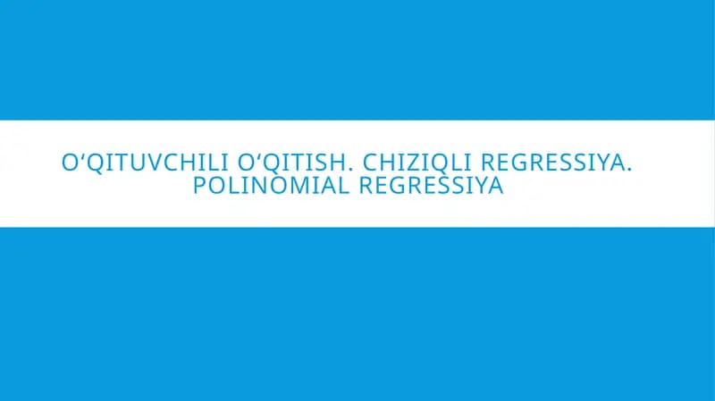 O‘qituvchi o‘qitish