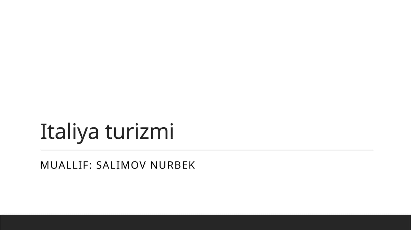 Italiya turizmi