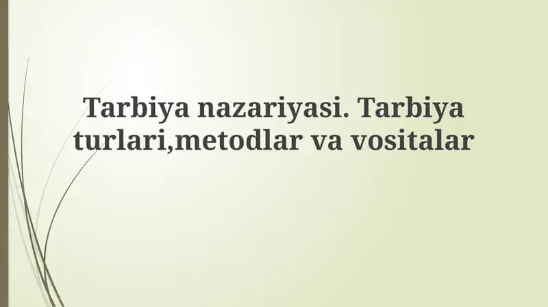 Tarbiyanazariyasi