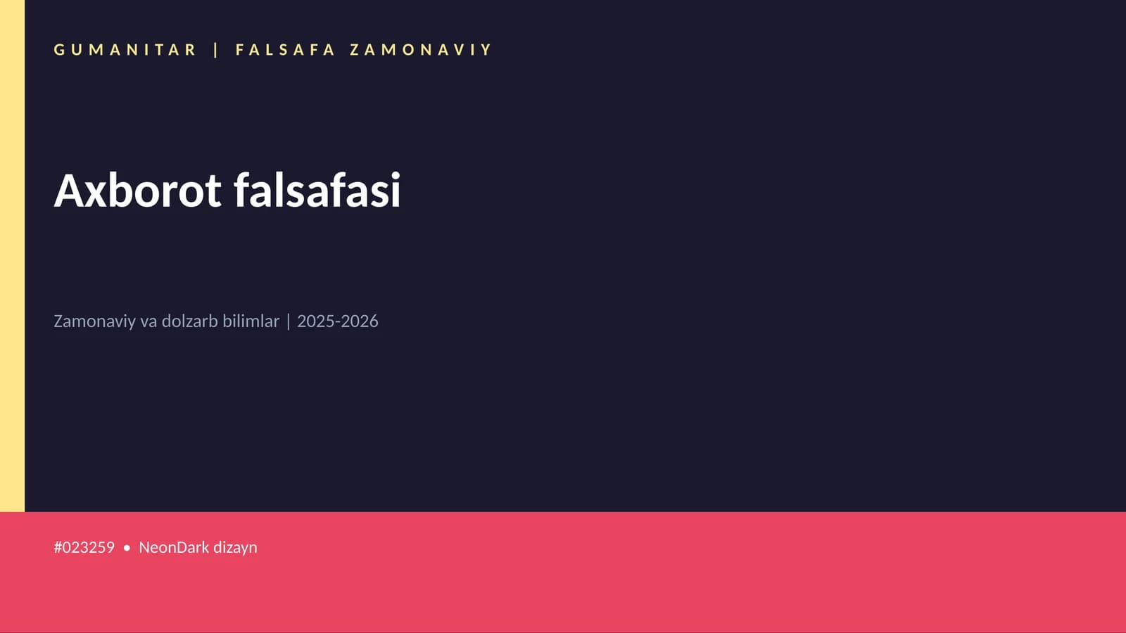Axborot falsafasi