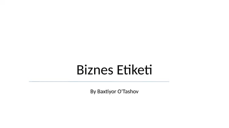 Biznes Etiketi