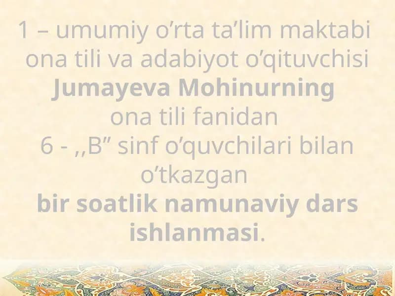 FE’L NISBATLARI