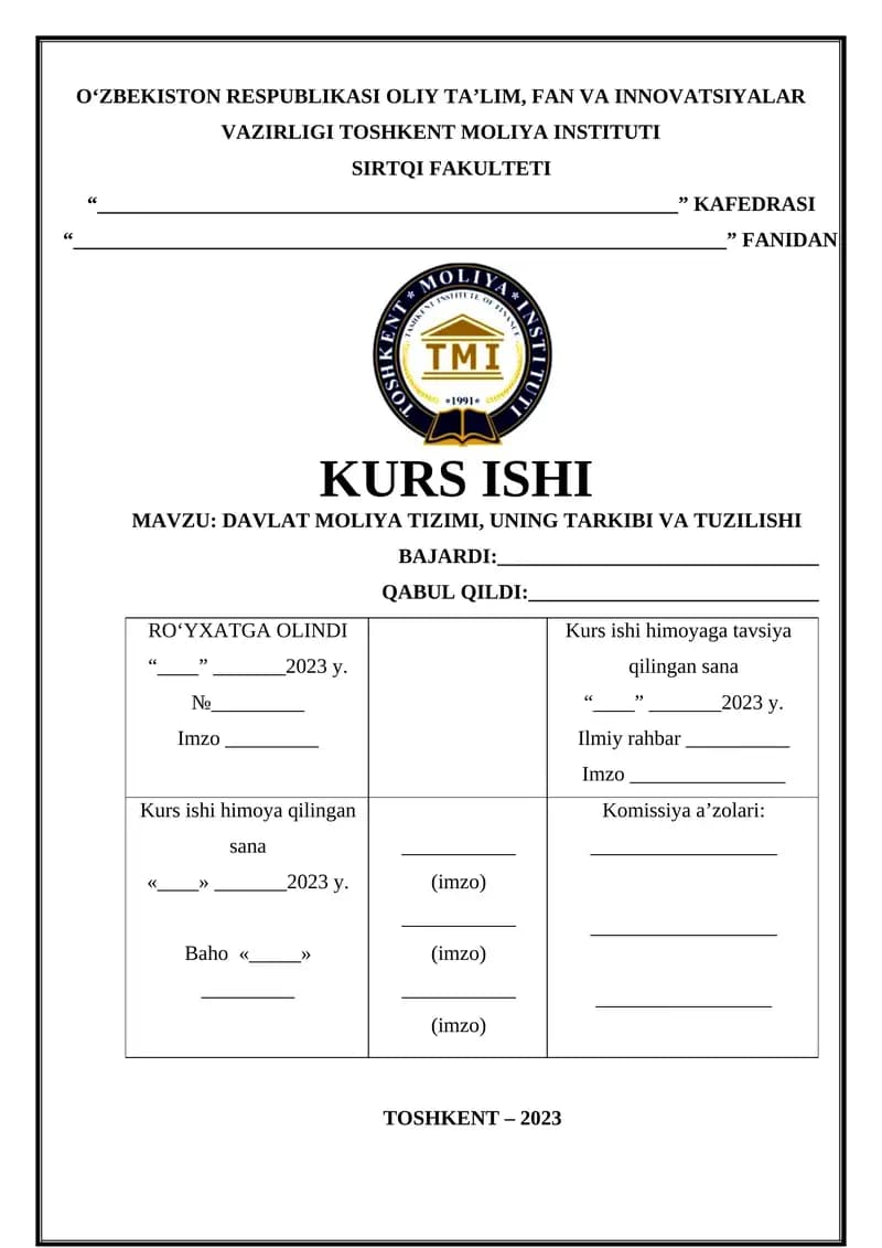 KURS ISHI