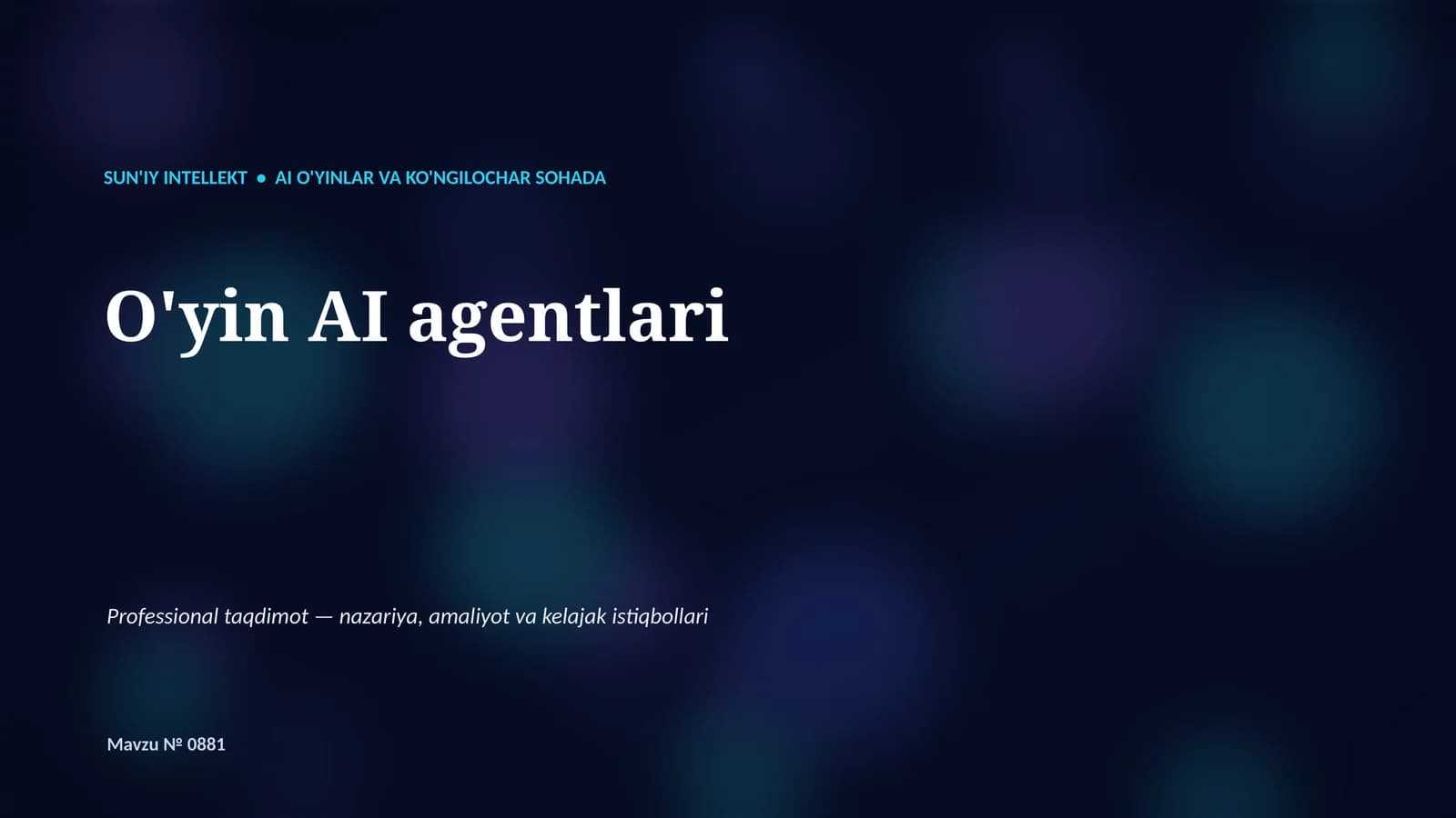 O'yin AI agentlari