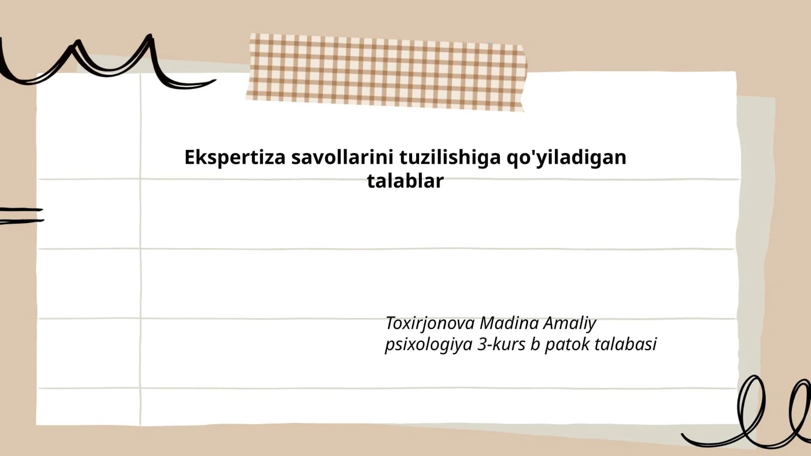 Ekspertiza savollari tuzilishi