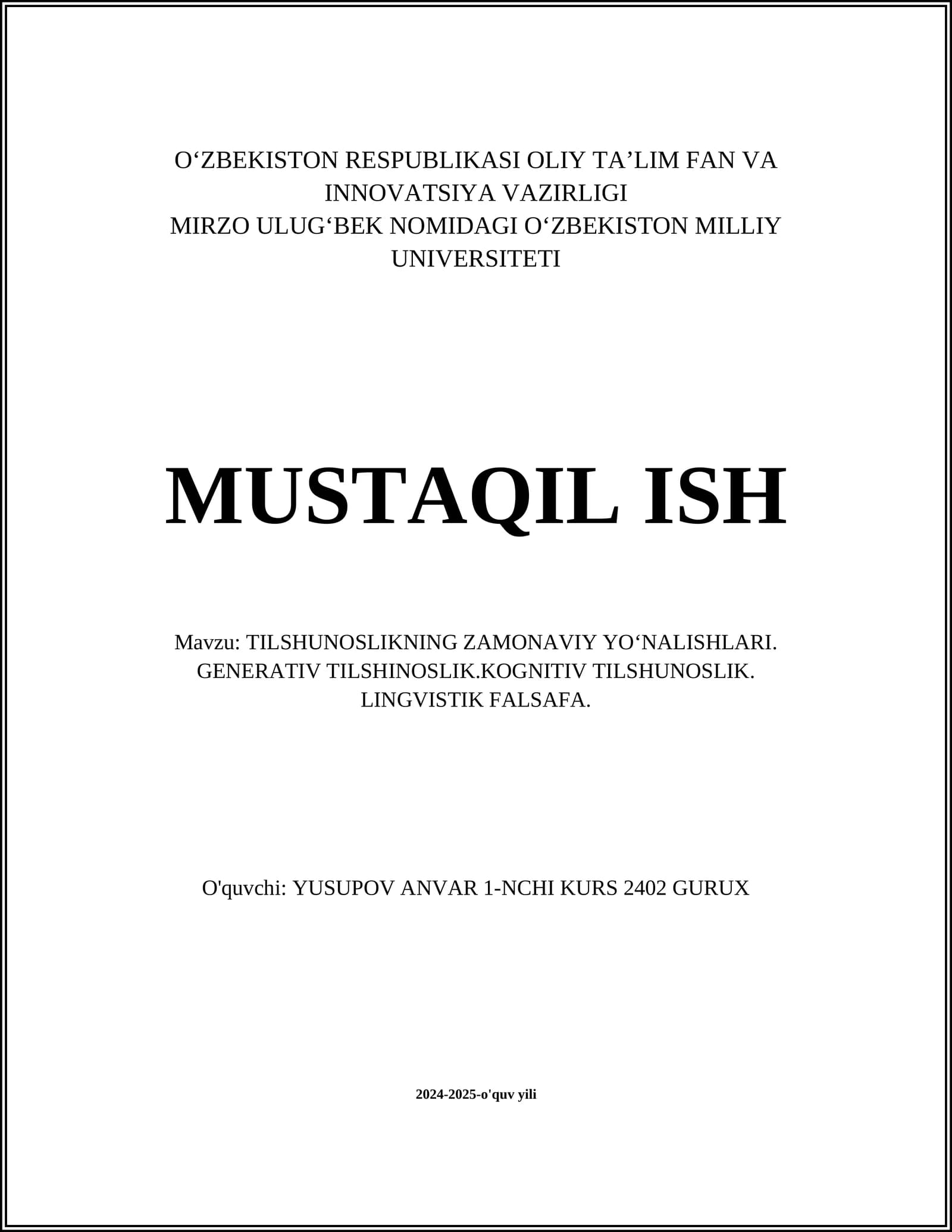 Generativ grammatika nazariyalari