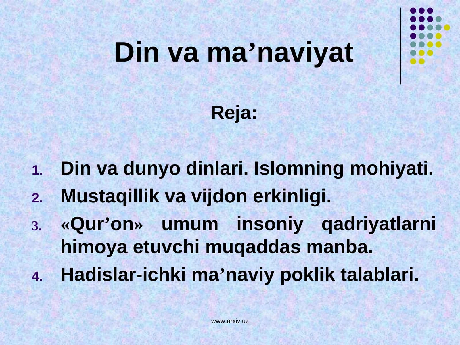 Din va ma’naviyat