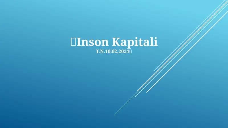 Inson Kapitali