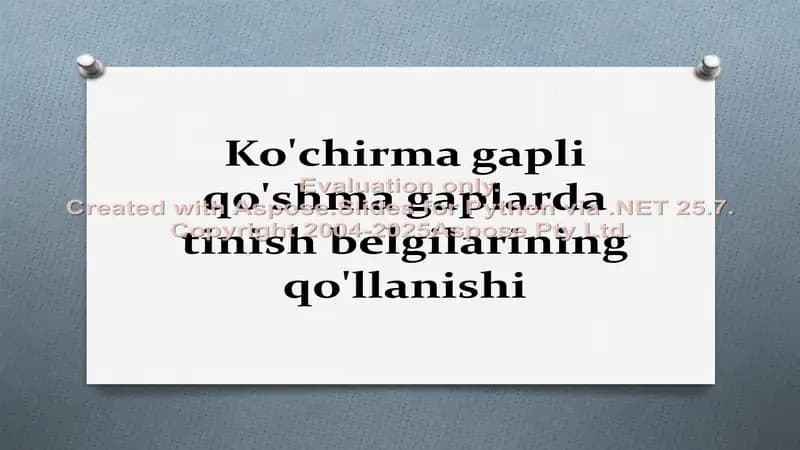 Ko'chirma gapli qo'shma gaplarda tinish belgilarining qo'llanishi